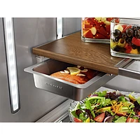 KitchenAid 36" 23.8 Cu. Ft. Counter-Depth French Door Refrigerator with Water & Ice Dispenser (KRFC704FPS) - Stainless Steel