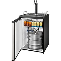 Insignia 2-Tap Kegerator (NS-BK2TSS6) - Silver/Black - Only at Best Buy