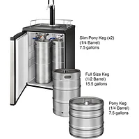 Insignia 2-Tap Kegerator (NS-BK2TSS6) - Silver/Black - Only at Best Buy