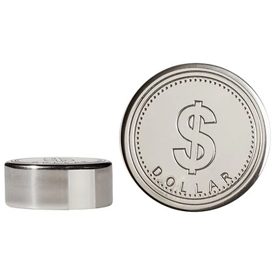 Glaçons en forme de dollar en acier inoxydable de Brilliant avec pinces et sac de rangement