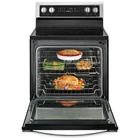 Whirlpool 30" 6.4 Cu. Ft. True Convection Electric Range (YWFE745H0FS) - Black-on-Stainless