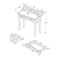 Traditional Writing Desk - Dark Cherry
