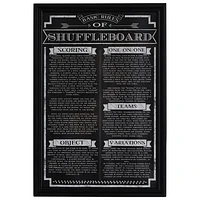 Hathaway Shuffleboard Game Rules (BG2029SH) - Black