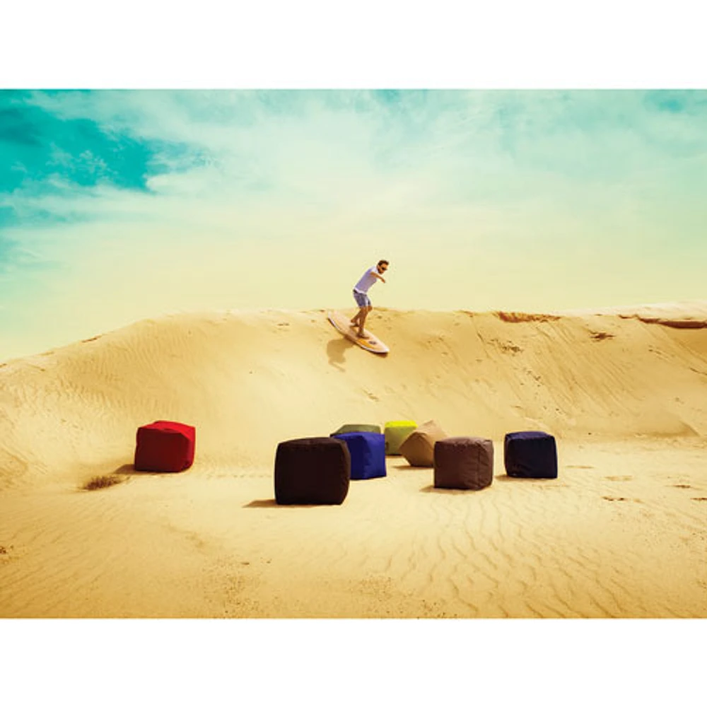 Fauteuil poire contemporain Cube Brava de Sitting Point - Bleu marine