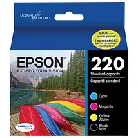 Cartouche d'encre couleur DURABrite Ultra T220 d'EPSON (T220120-BCS) - Paquet de 4