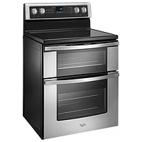 Whirlpool 30" 6.7 Cu. Ft. Double Oven 5-Element Freestanding Electric Range (YWGE745C0FS) - Stainless