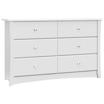 Commode à 6 tiroirs pour pouponnière Crescent de Storkcraft - Blanc