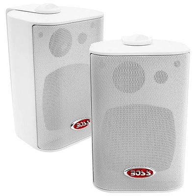 Hp 3 voies intérieurs/extérieurs à l'épreuve des intempéries 200 W MR4.3W Boss Audio - Blanc - Deux