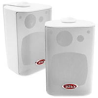 Hp 3 voies intérieurs/extérieurs à l'épreuve des intempéries 200 W MR4.3W Boss Audio - Blanc - Deux