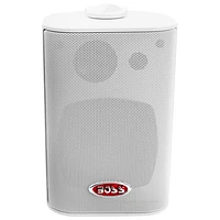 Hp 3 voies intérieurs/extérieurs à l'épreuve des intempéries 200 W MR4.3W Boss Audio - Blanc - Deux