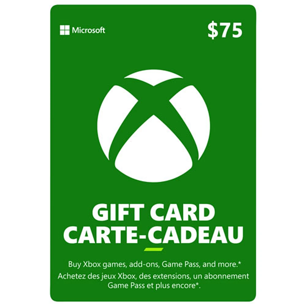 Xbox Live $75 Gift Card - Digital Download