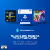 Carte-cadeau à code de téléchargement numérique de $ pour PlayStation Store
