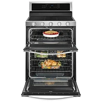 Whirlpool 30" 6.0 Cu. Ft. Double Oven 5-Burner Slide-In Gas Range (WGG745S0FS) - Stainless Steel