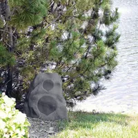 Haut-parleur d'extérieur en forme de roche de 100 W AWR-650-SM de Klipsch - Granite - Une unité