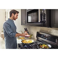 KitchenAid 30" 5.8 Cu. Ft. True Convection 5-Burner Gas Range (KFGG500EBS) - Black Stainless Steel