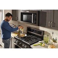 KitchenAid 30" 5.8 Cu. Ft. True Convection 5-Burner Gas Range (KFGG500EBS) - Black Stainless Steel