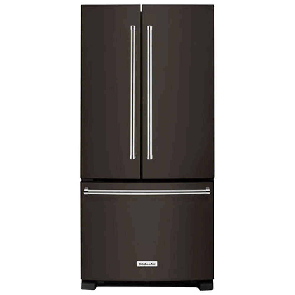 KitchenAid 33" 22.1 Cu. Ft. French Door Refrigerator (KRFF302EBS) - Black Stainless Steel