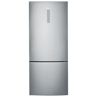 Réfrigérateur à congélateur inférieur 15 pi³ 28 po de Haier (HRB15N3BGS) - Acier inoxydable