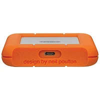 LaCie Rugged 1TB USB-C Portable External Hard Drive for PC/Mac (STFR1000800) - Orange