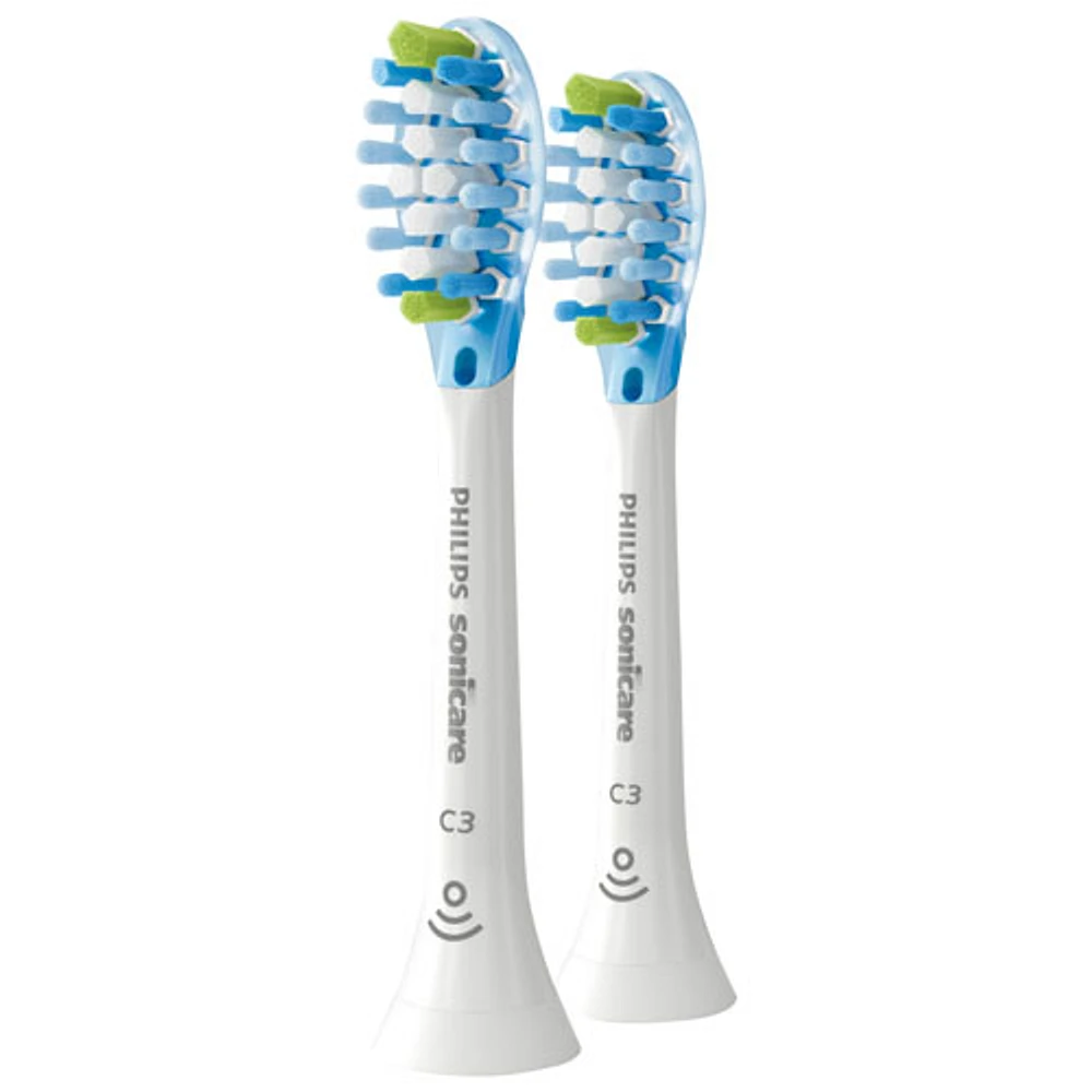 Têtes de rechange de brosse à dents Sonicare Premium Plaque Control de Philips - Paquet de 2 - Blanc