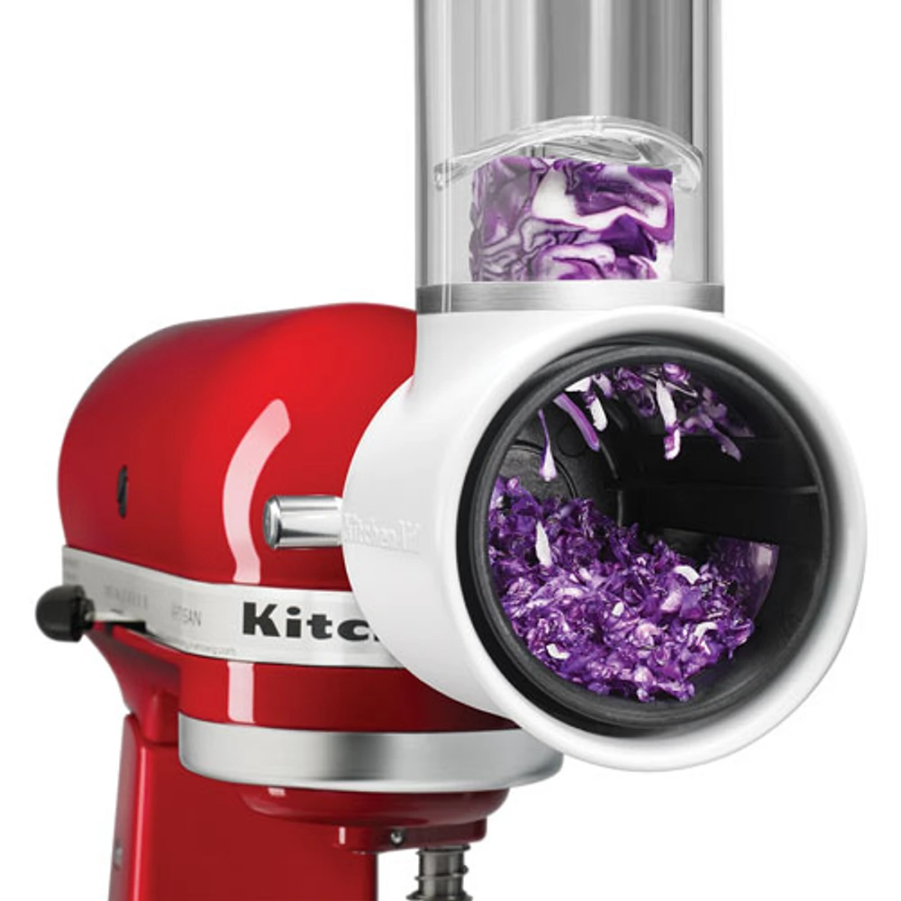 Trancheuse/râpe pour la préparation de produits frais à fixer sur batteur sur socle de KitchenAid