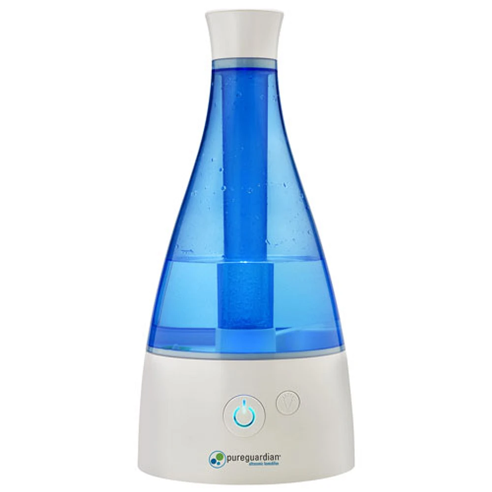 Humidificateur à vapeur froide avec plateau d'aromathérapie de PureGuardian - Blanc/bleu