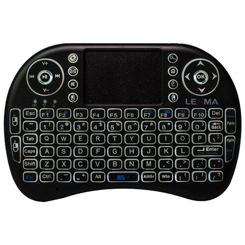 Mini clavier ergonomique rétroéclairé sans fil TK200 de Lexma avec pavé tactile