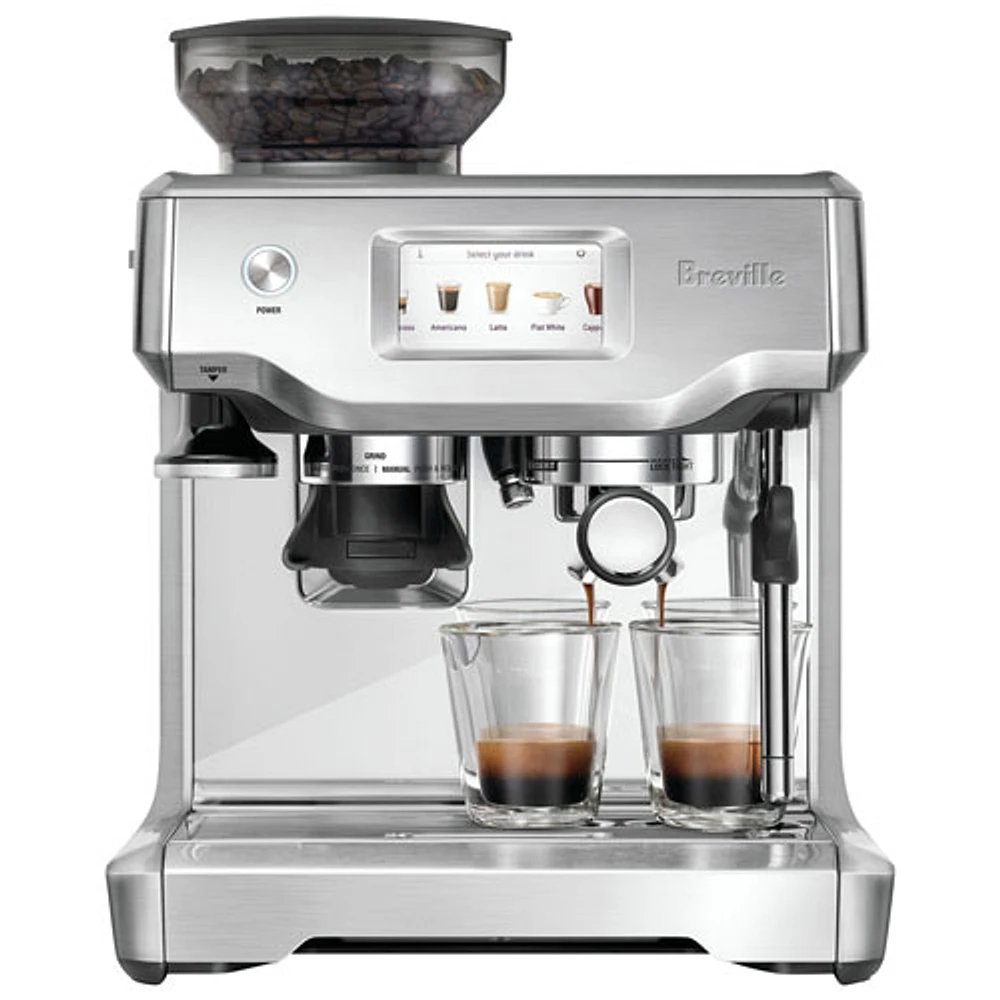 Machine espresso automatique Barista Touch de Breville avec moussoir à lait et moulin à café - Acier inoxydable brossé