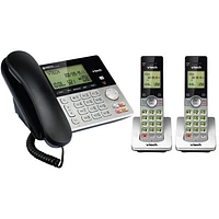 VTech 2-Handset DECT 6.0 Cordless Phone with Answering System and Caller ID (CS6949-2) - Silver