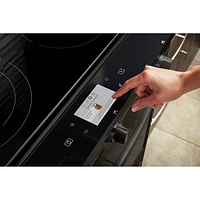 Whirlpool 30" 5.8 Cu. Ft. True Convection 5-Burner Slide-In Gas Range (WEG750H0HV) - Black Stainless
