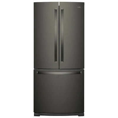 Réfrigérateur à deux portes 19,7 pi3 30 po de Whirlpool avec éclairage DEL (WRF560SFHV) - Inox noir