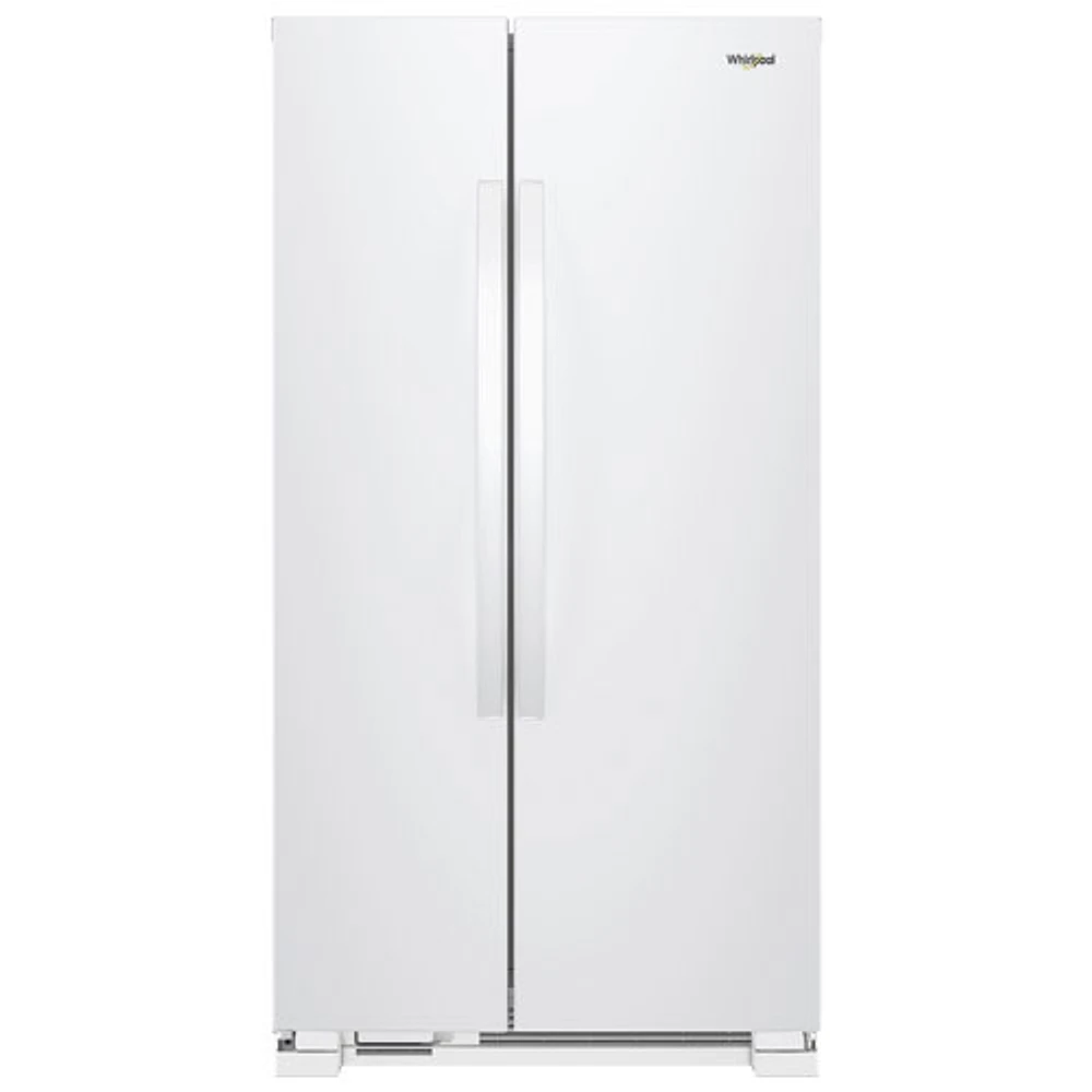 Réfrigérateur côte à côte avec éclairage DEL 24,9 pi³ 36 po de Whirlpool (WRS315SNHW) - Blanc