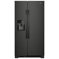Réfrigérateur côte à côte 21,2 pi³ 33 po/distributeur eau/glaçons de Whirlpool (WRS321SDHB) - Noir
