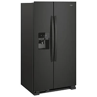 Réfrigérateur côte à côte 21,2 pi³ 33 po/distributeur eau/glaçons de Whirlpool (WRS321SDHB) - Noir