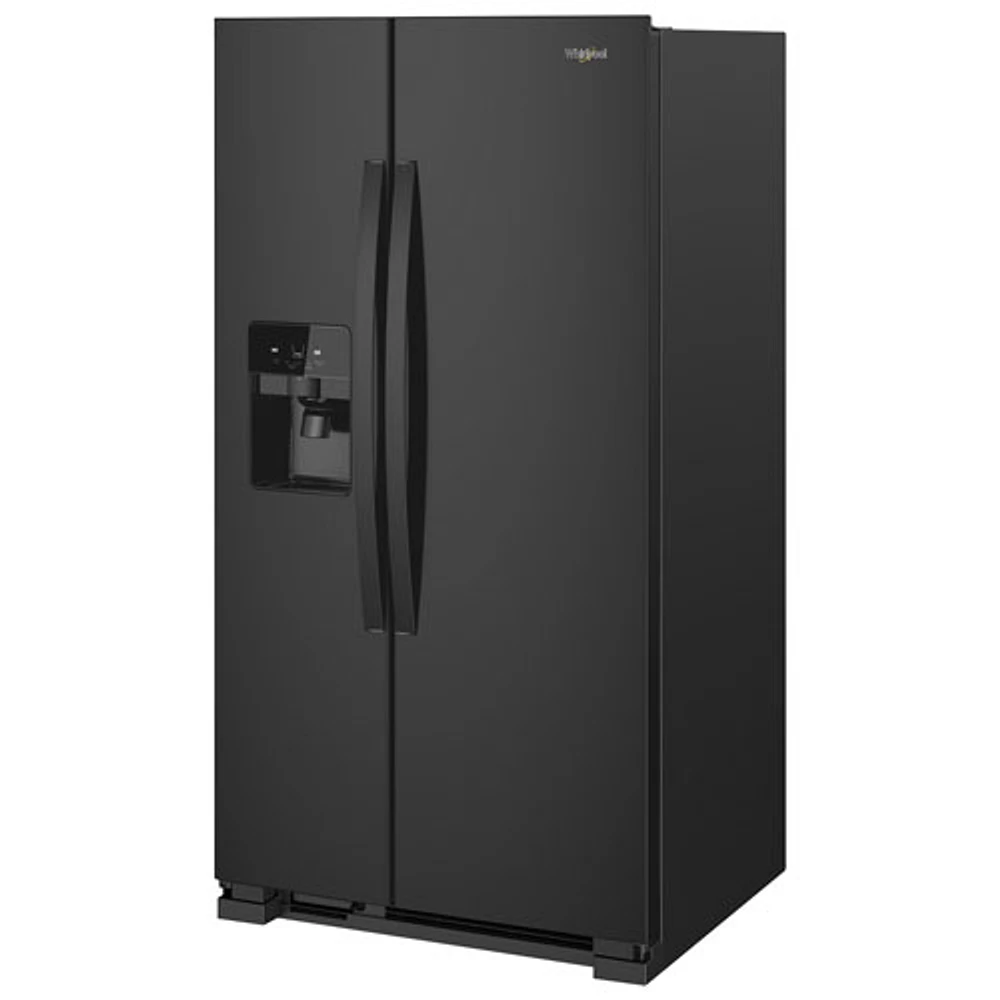 Réfrigérateur côte à côte 21,2 pi³ 33 po/distributeur eau/glaçons de Whirlpool (WRS321SDHB) - Noir