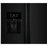 Réfrigérateur côte à côte 21,2 pi³ 33 po/distributeur eau/glaçons de Whirlpool (WRS321SDHB) - Noir