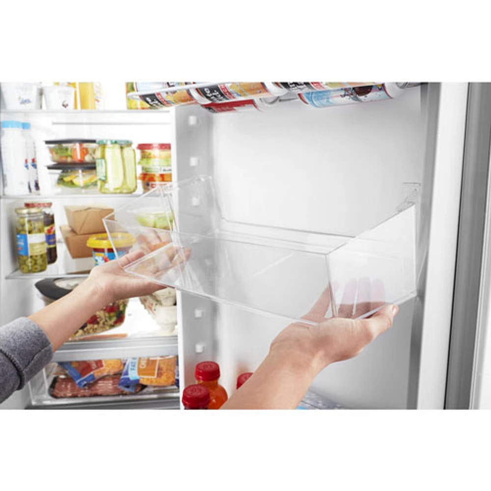 Réfrigérateur côte à côte 21,2 pi³ 33 po/distributeur eau/glaçons de Whirlpool (WRS321SDHB) - Noir
