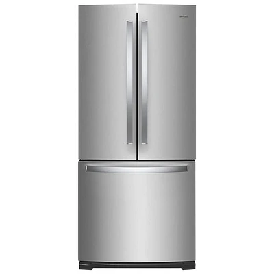 Réfrigérateur à deux portes avec éclairage DEL de 30 po et 19,7 pi³ de Whirlpool (WRF560SFHZ) - Inox