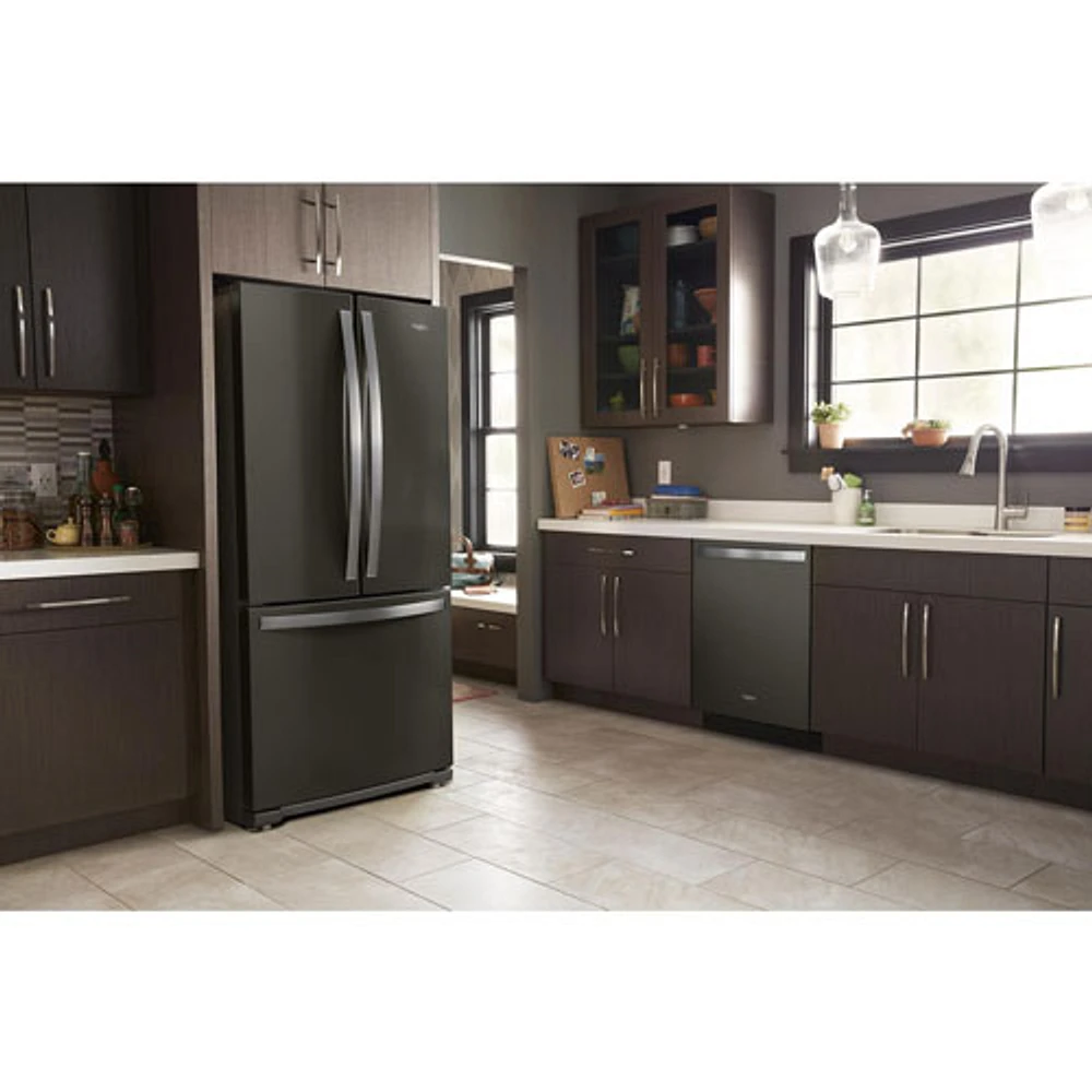 Réfrigérateur deux portes 19,7 pi³ 30 po avec éclairage DEL de Whirlpool (WRF560SMHV) - Inox noir