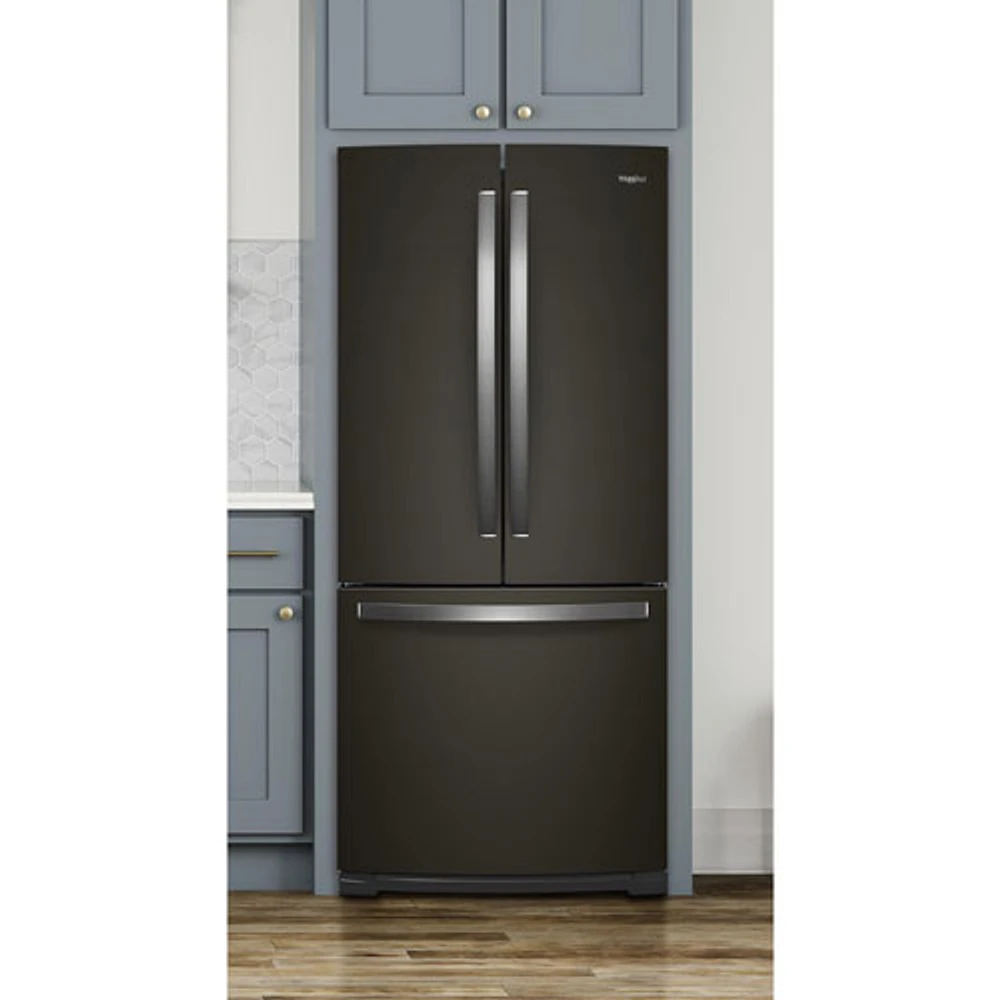 Réfrigérateur deux portes 19,7 pi³ 30 po avec éclairage DEL de Whirlpool (WRF560SMHV) - Inox noir