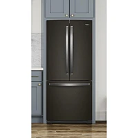 Réfrigérateur deux portes 19,7 pi³ 30 po avec éclairage DEL de Whirlpool (WRF560SMHV) - Inox noir