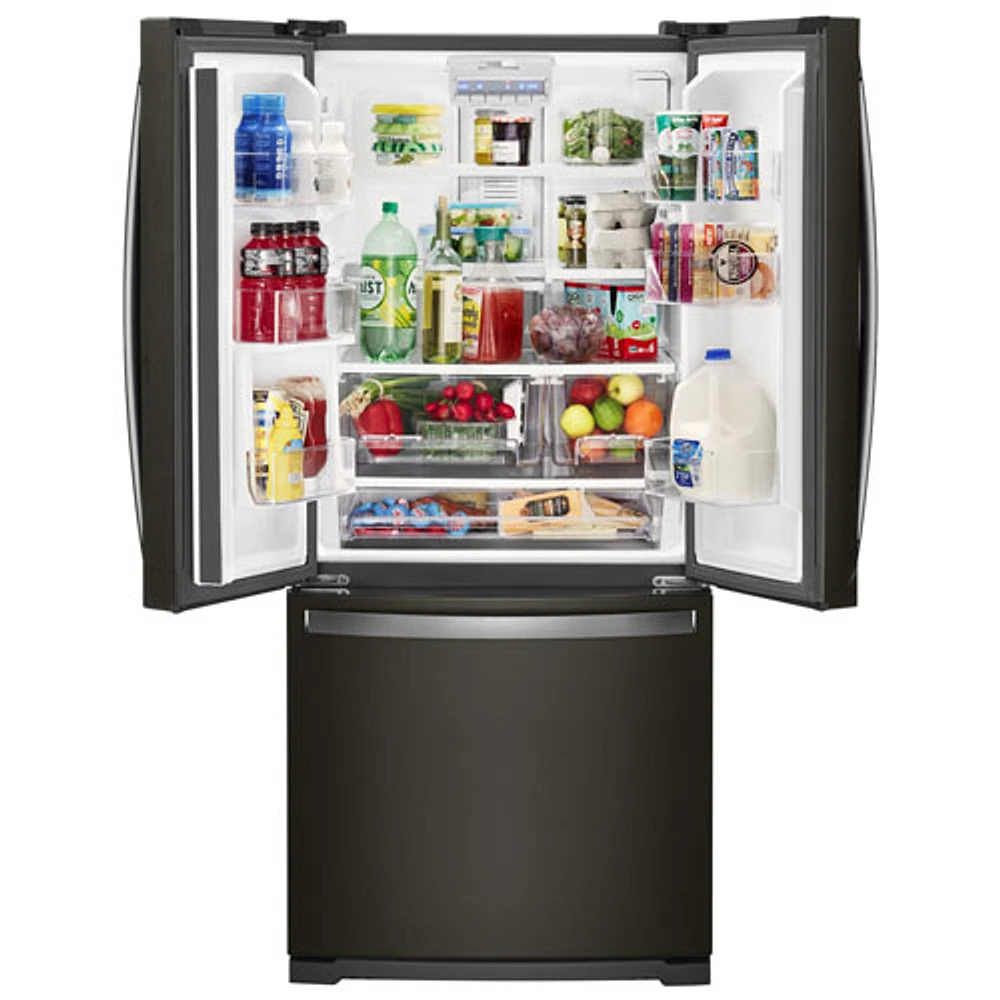 Réfrigérateur deux portes 19,7 pi³ 30 po avec éclairage DEL de Whirlpool (WRF560SMHV) - Inox noir