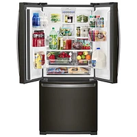 Réfrigérateur deux portes 19,7 pi³ 30 po avec éclairage DEL de Whirlpool (WRF560SMHV) - Inox noir