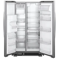 Whirlpool 33" 21.2 Cu. Ft. Side-By-Side Refrigerator with Ice & Water Dispenser - Stainless Steel