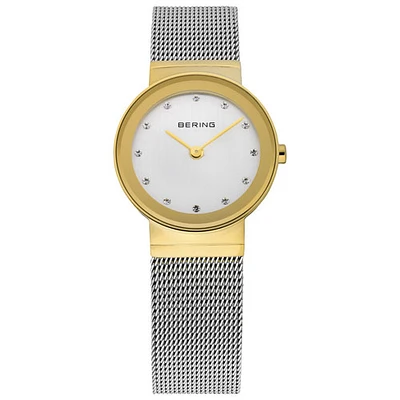 BERING Classic 26mm Women's Analog Casual Watch - Silver/Gold