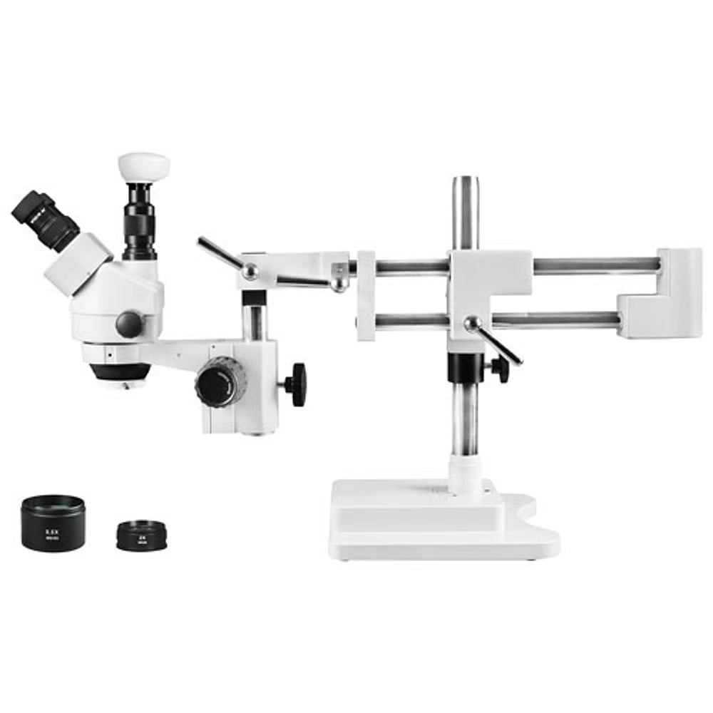 Walter Products 3.5x - 90x Trinocular Stereo Microsope with 144-LED Ring Light (WP-5FZ-IFR07-5N)