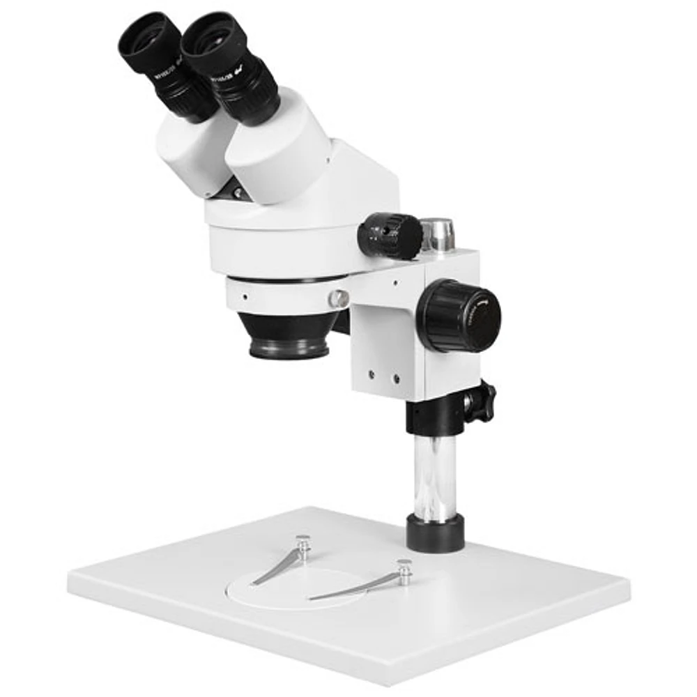 Microscope binoculaire stéréo 7x à 45x avec éclairage ambiant de Walter Products (WP-1AE)