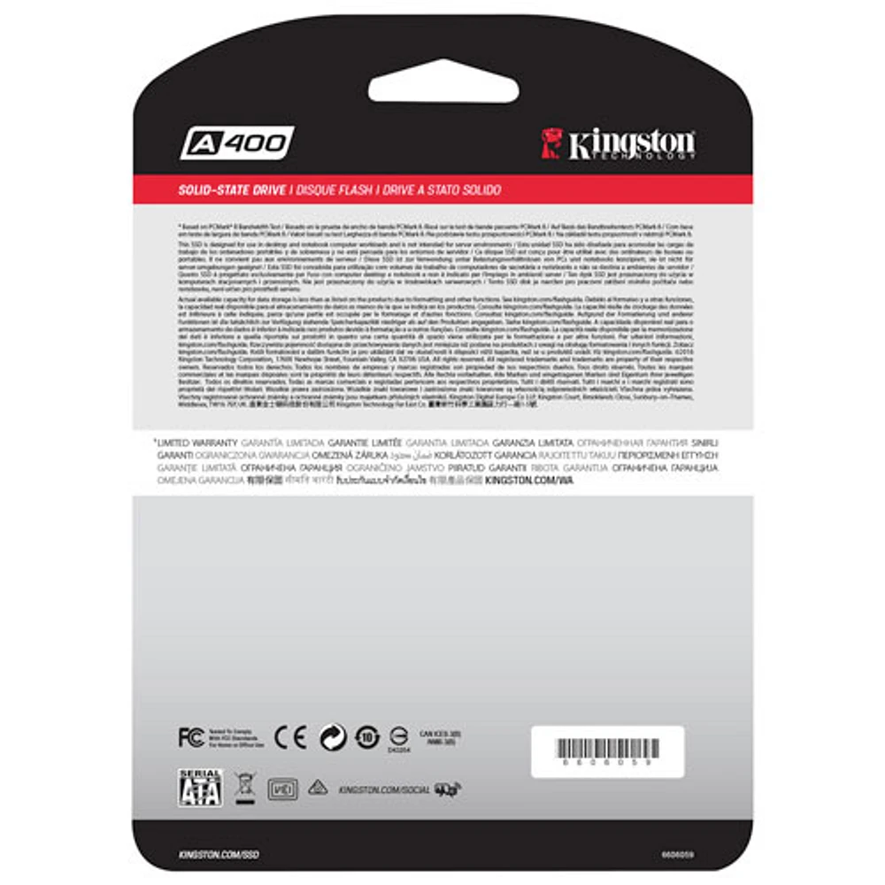 Disque SSD interne SATA III de 240 Go de Kingston Technology (SA400S37/240G)