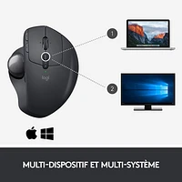 Logitech MX ERGO Plus Wireless Laser Trackball Mouse - Black