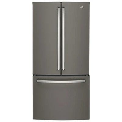 GE 33" 18.6 Cu. Ft. Counter-Depth French Door Refrigerator with LED Lighting (GWE19JMLES) - Slate